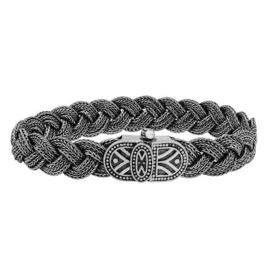 Gümüş Elişi Örgü Bileklik – Bilekte Işıltı | 925 Ayar | 1,2 cm 20 cm 23 gr