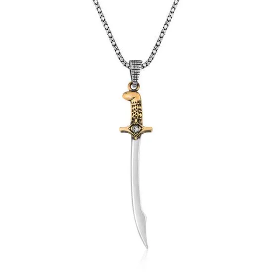 Gümüş Kılıç Kolye – Yiğitliğin Simgesi | 925 Ayar | 1,4 cm 6,5 cm 12 gr 55 cm