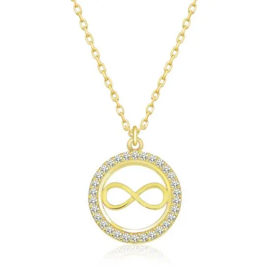 Gümüş Gold Minik Sonsuzluk Bayan Kolye