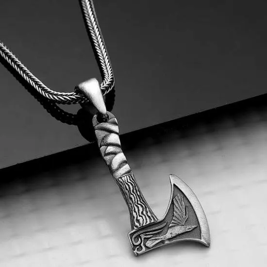 Gümüş Balta Kolye – Günlük Şıklık | 925 Ayar | 1,5 cm 3 cm 9,5 gr 55 cm