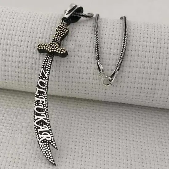 Gümüş Zülfikar Kılıcı Erkek Kolye – Yiğitliğin Simgesi | 925 Ayar | 1,1 cm 5,8 cm 55 cm 11,2 gr