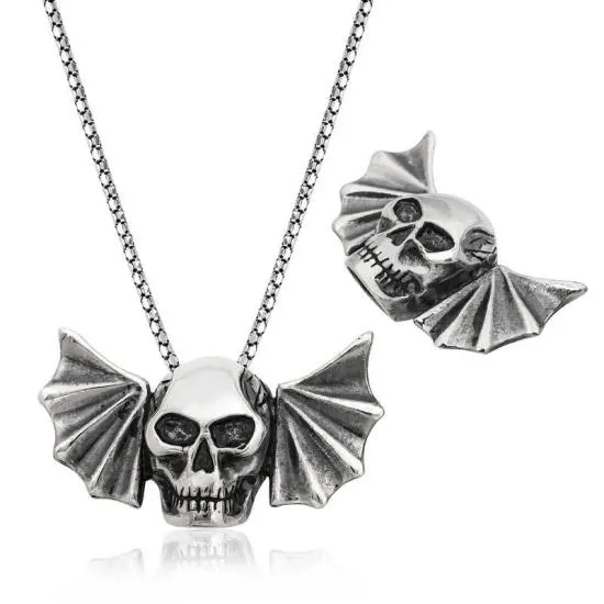Gümüş Kuru Kafa Erkek Kolye – Günlük Şıklık | 925 Ayar | 14 gr