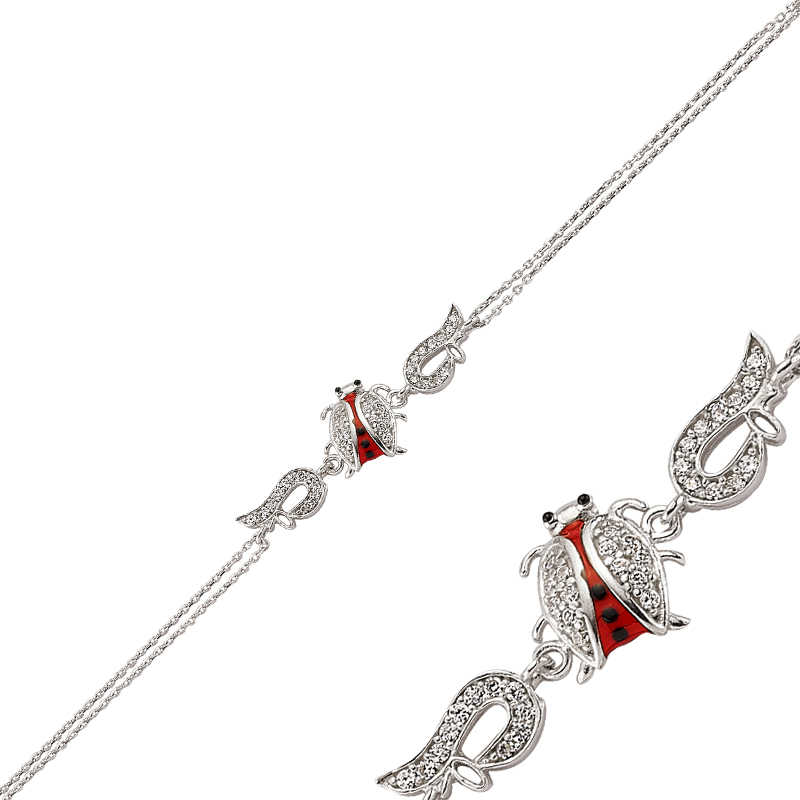 Gümüş Uğur Böceği Bayan Bileklik – Uğur Getiren | 925 Ayar | 4 gr