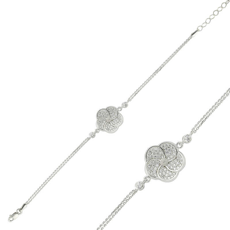 Gümüş Papatya Bayan Bileklik – Saflığın Çiçeği | 925 Ayar | 4,6 gr