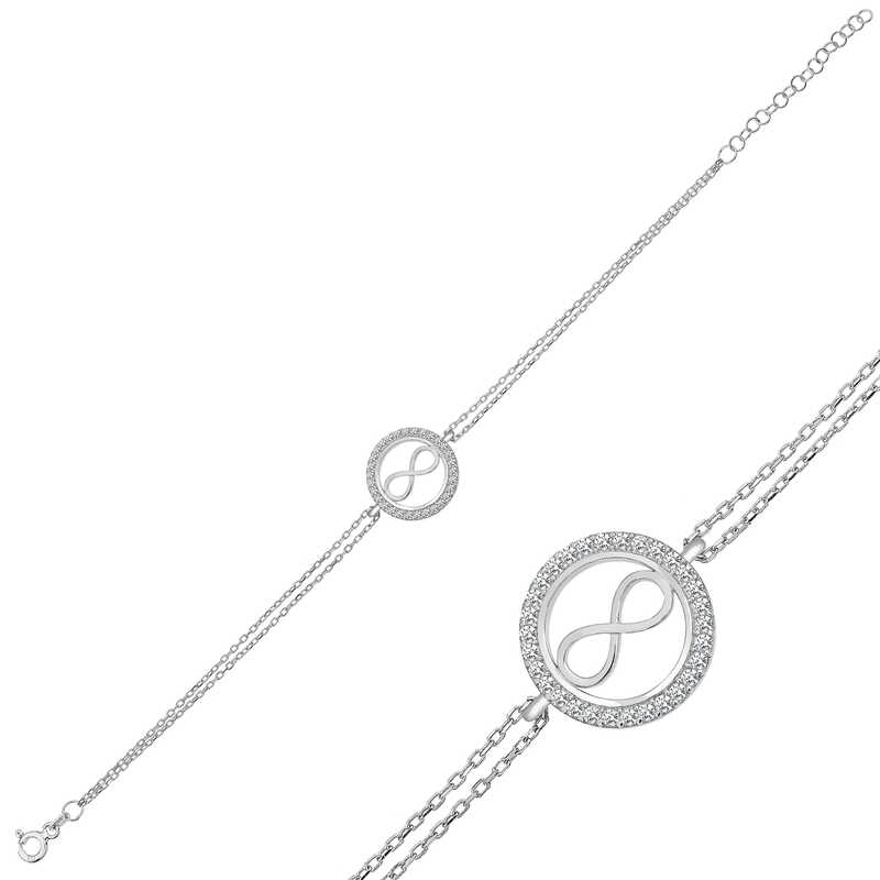 Gümüş Sonsuzluk Bayan Bileklik – Bitmeyen Sevgi | Model BR11002393