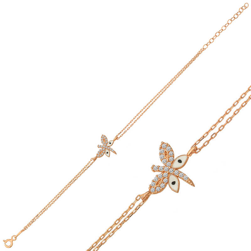 Gümüş Rose Yusufçuk Kadın Bileklik – Hafifliğin Simgesi | 925 Ayar | 1,6 cm 1,3 cm 19 cm 1,7 gr
