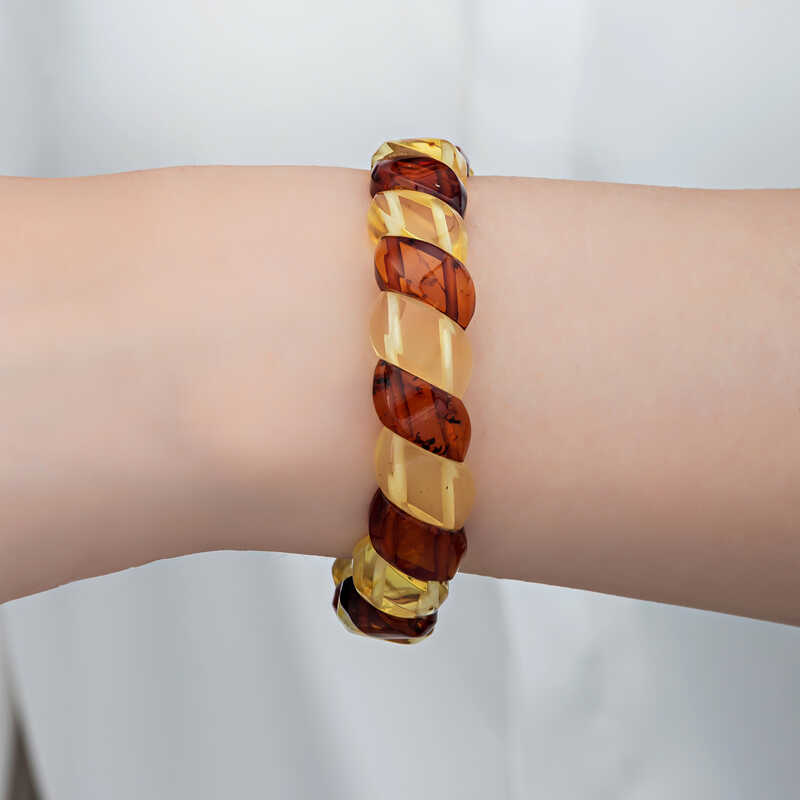 Yetişkin Damla Kehribar Bileklik – Zamansız Klasik | 0,8 cm 1,5 cm 7 cm 12 gr