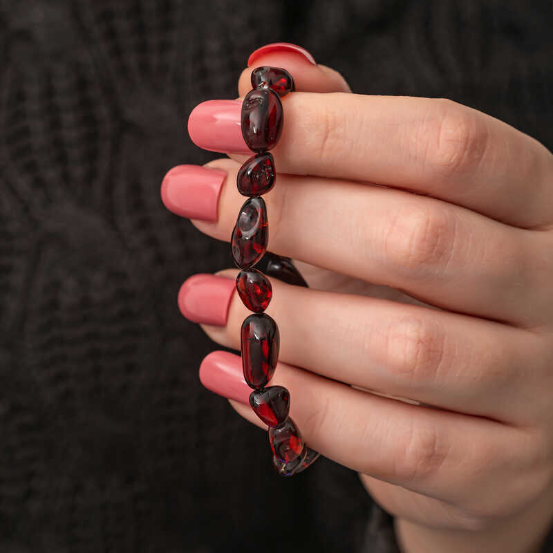 Yetişkin Damla Kehribar Bileklik – Zamansız Klasik | 0,8 cm 1,2 cm 7 cm 5,8 gr