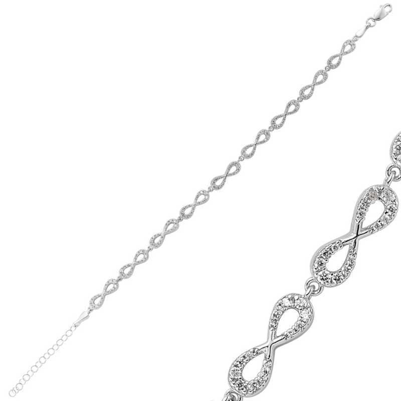 Gümüş Sonsuzluk Bayan Bileklik-Gümüş