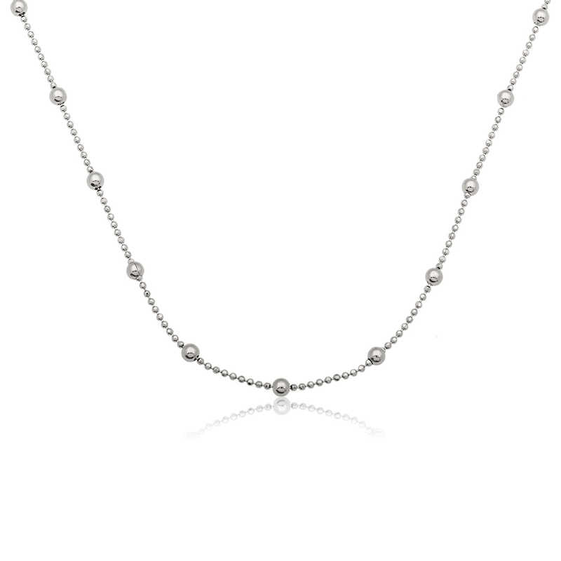 Gümüş Top Zincir – Zamansız Temel | 925 Ayar | 0,3 mm 44 cm 3,6 gr