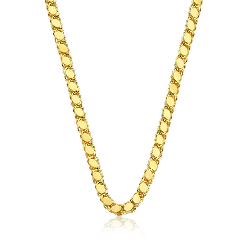 Gümüş Gold Pullu Arpa Zincir – Zamansız Temel
