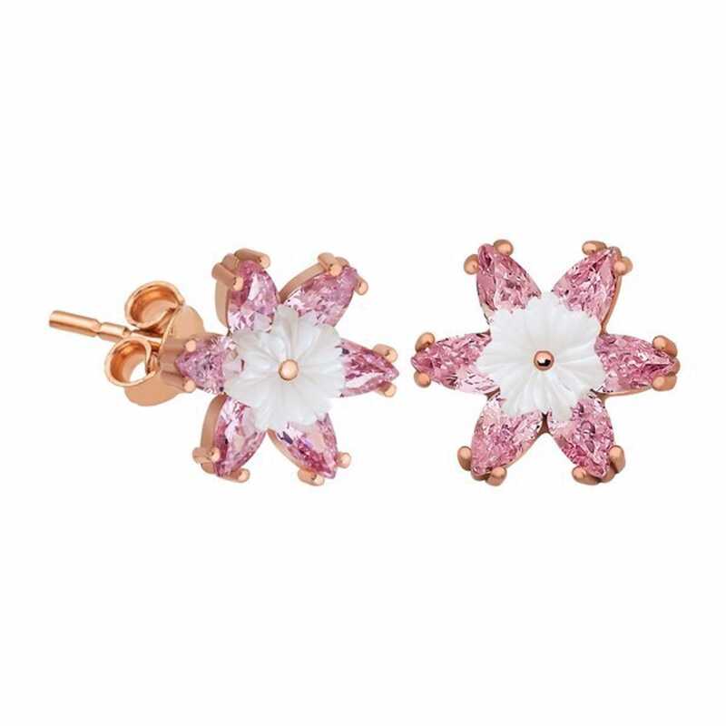 Gümüş Pembe Lotus Çiçeği Küpe – Arınmanın Simgesi | 925 Ayar