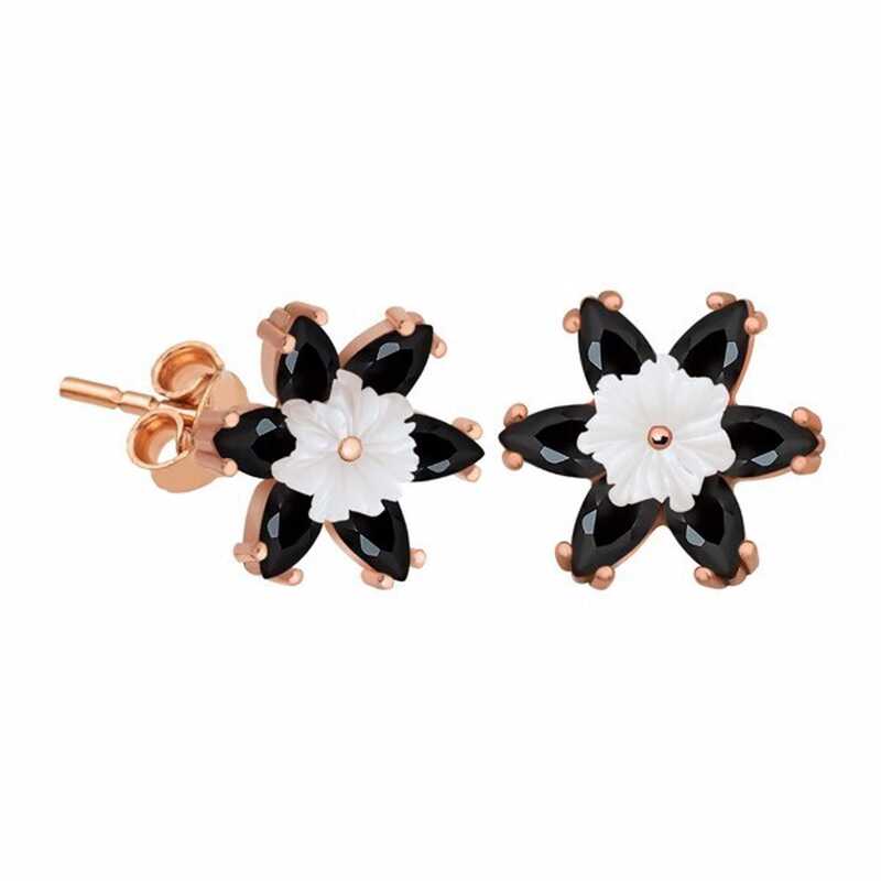 Gümüş Siyah Lotus Çiçeği Küpe – Arınmanın Simgesi | 925 Ayar