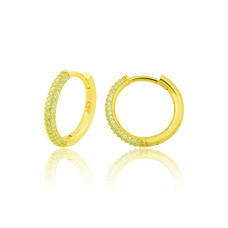 Gümüş Gold Halka Kadın Küpe – Bütünlüğün Simgesi | 925 Ayar | 0,3 cm 1,3 cm 2,5 gr