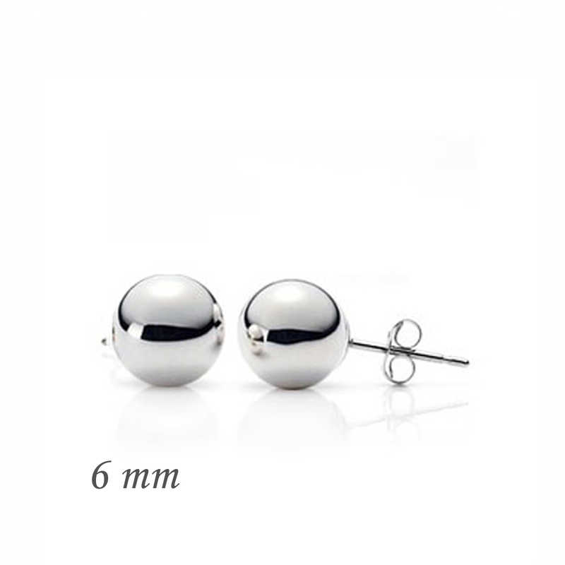 Gümüş Top Küpe - 6 mm – Zarif Dokunuş