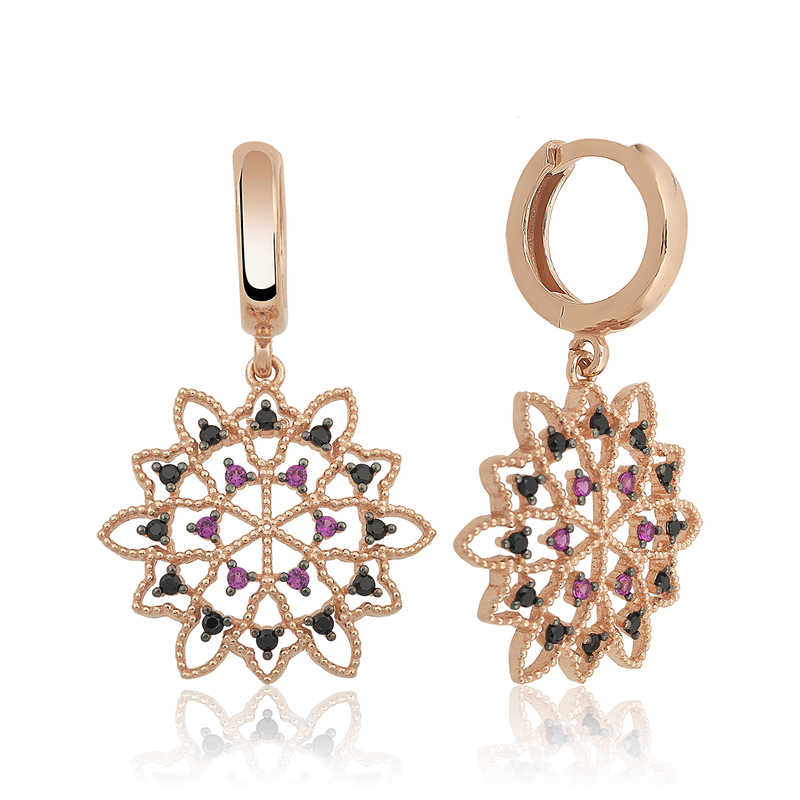 Gümüş Geometrik Desenli Bayan Küpe – Zarif Dokunuş | 925 Ayar | 2 cm 3,2 cm 4,5 gr