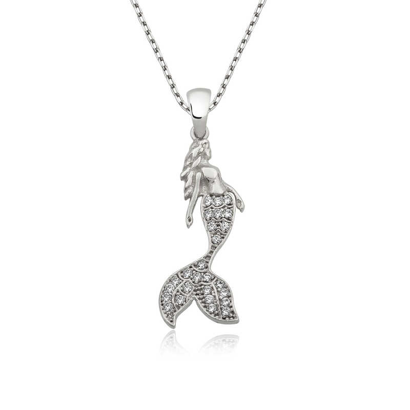 Gümüş Deniz Kızı Bayan Kolye – Günlük Şıklık | 925 Ayar | 1 cm 2 cm 3,12 gr