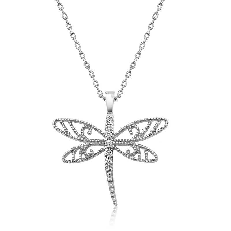Gümüş Yusufçuk Bayan Kolye – Hafifliğin Simgesi | 925 Ayar | 2,5 cm 2,4 cm 2,3 gr