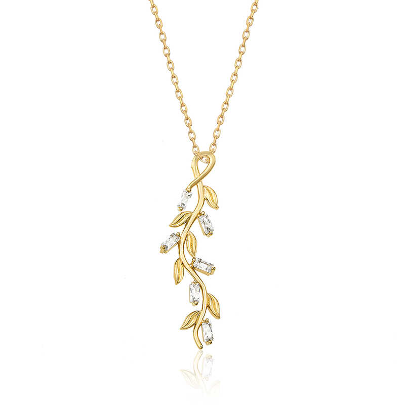 Gümüş Gold Sarmaşık Bayan Kolye – Günlük Şıklık | 925 Ayar