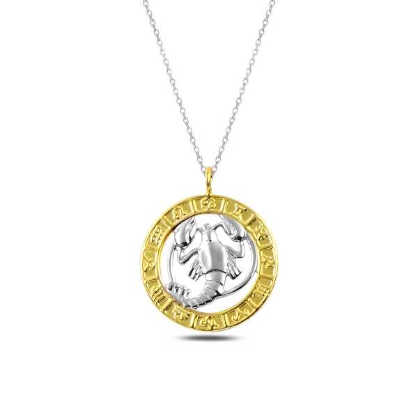 Gümüş Gold Yengeç Burcu Kolye – Gökyüzünüz | 925 Ayar
