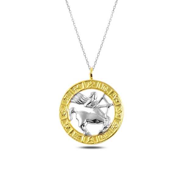Gümüş Gold Yay Burcu Kolye – Gökyüzünüz | 925 Ayar