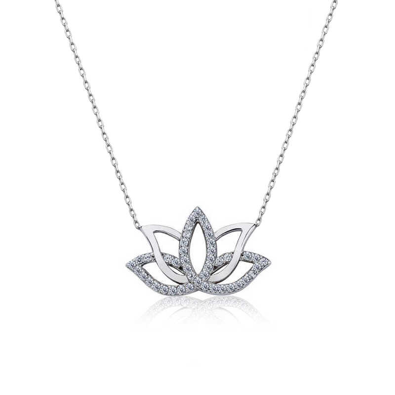 Gümüş Lotus Çiçeği Kolye – Arınmanın Simgesi | 925 Ayar