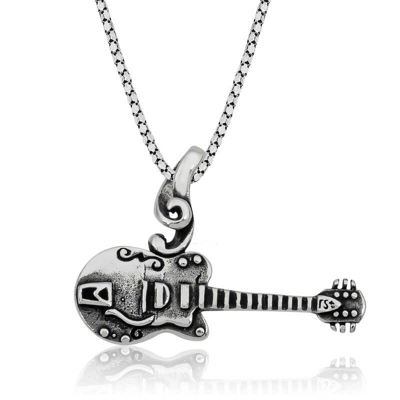 ​Gümüş Gitar Kolye-Gümüş