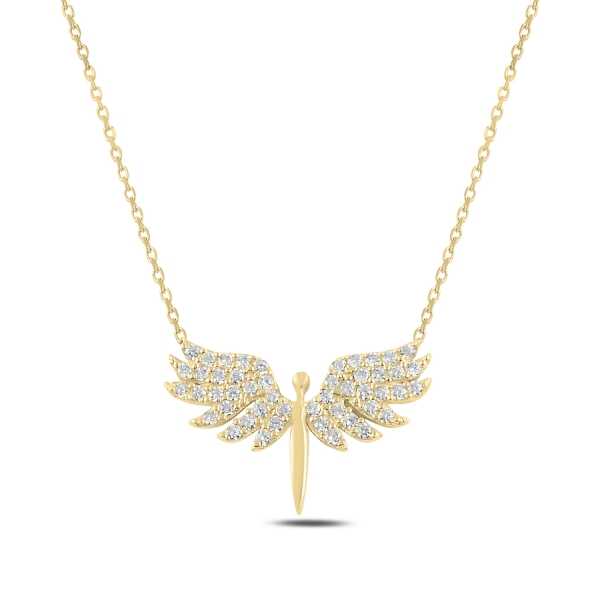 Gümüş Gold Mikail Meleği Bayan Kolye – Koruyan Melek | 925 Ayar