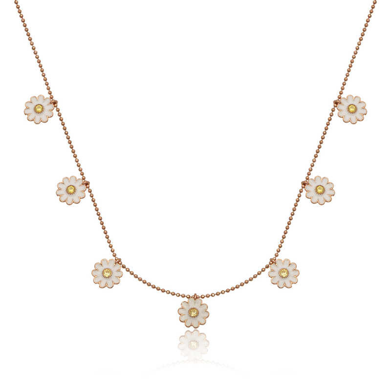Gümüş Rose Papatya Şans Kadın Kolye – Saflığın Çiçeği | 925 Ayar | 0,7 cm 0,7 cm 3,8 gr