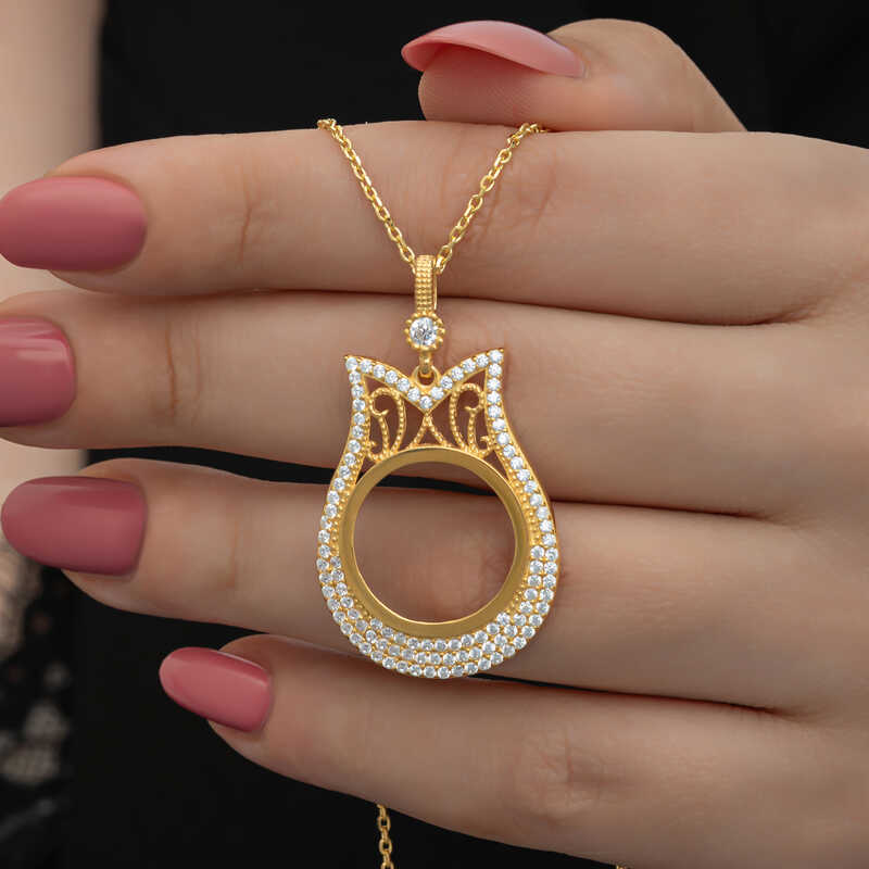 Gümüş Gold Kaplama Çeyrek Altın Takılabilen Kadın Kolye – Günlük Şıklık | 925 Ayar