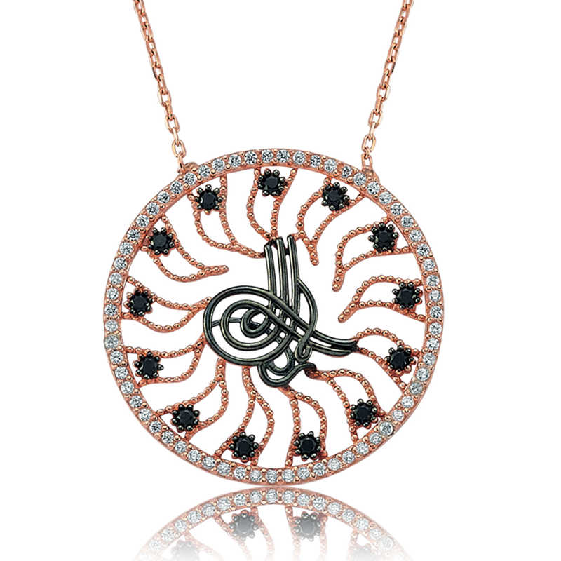 Gümüş Tuğralı Güneş Bayan Kolye – Umudun Işığı | 925 Ayar | 2,5 cm 2,5 cm 3,6 gr