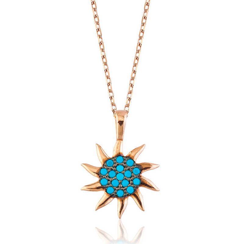 Gümüş Güneş Bayan Kolye – Umudun Işığı | 925 Ayar | 1,5 cm 1,5 cm 2 gr