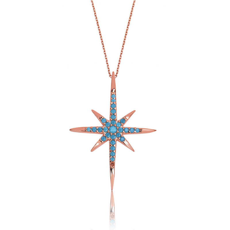 Gümüş Kutup Yıldızı Bayan Kolye – Yol Gösteren Yıldız | 925 Ayar | 2 cm 2,8 cm 2,3 gr