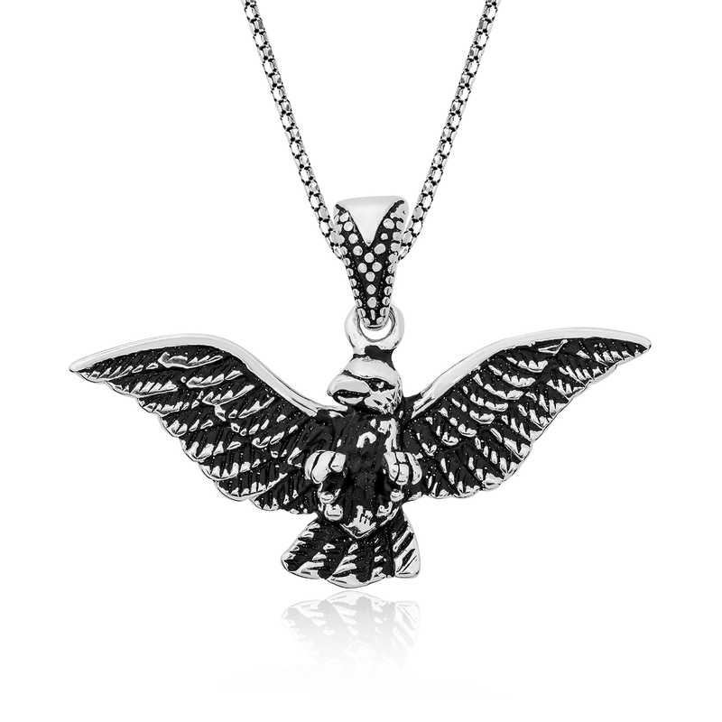 Gümüş Kartal Erkek Kolye – Gücün Simgesi | 925 Ayar | 12 gr