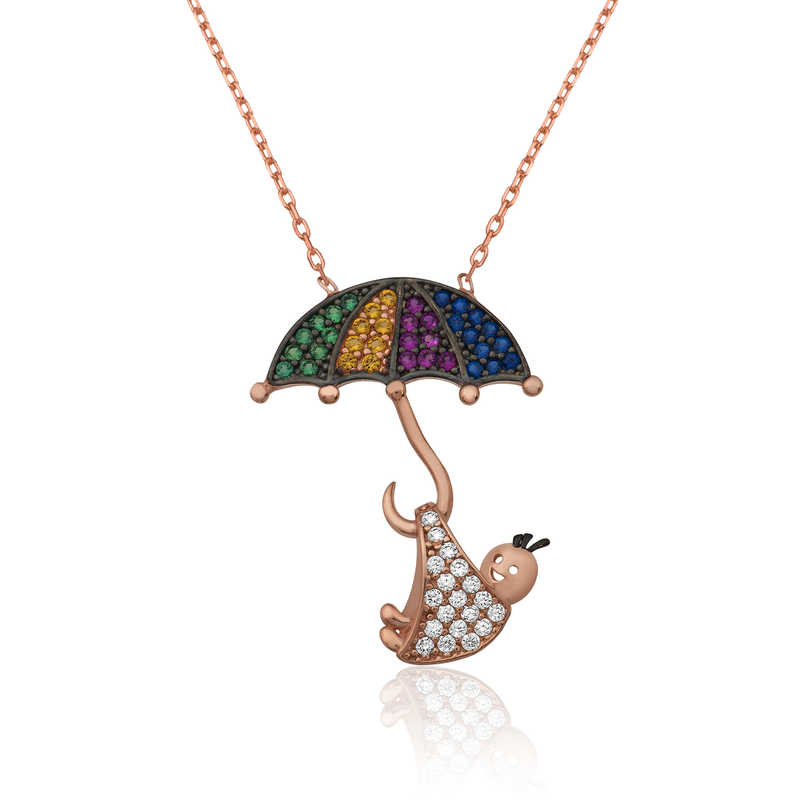 Gümüş Doğan Bebek Kolye – Çocuklara Özel | 925 Ayar | 1,8 cm 2,5 cm 2,5 gr