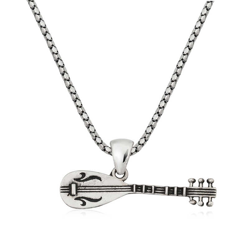 Gümüş Saz Erkek Kolye – Günlük Şıklık | 925 Ayar | 3,5 cm 0,8 cm 9 gr