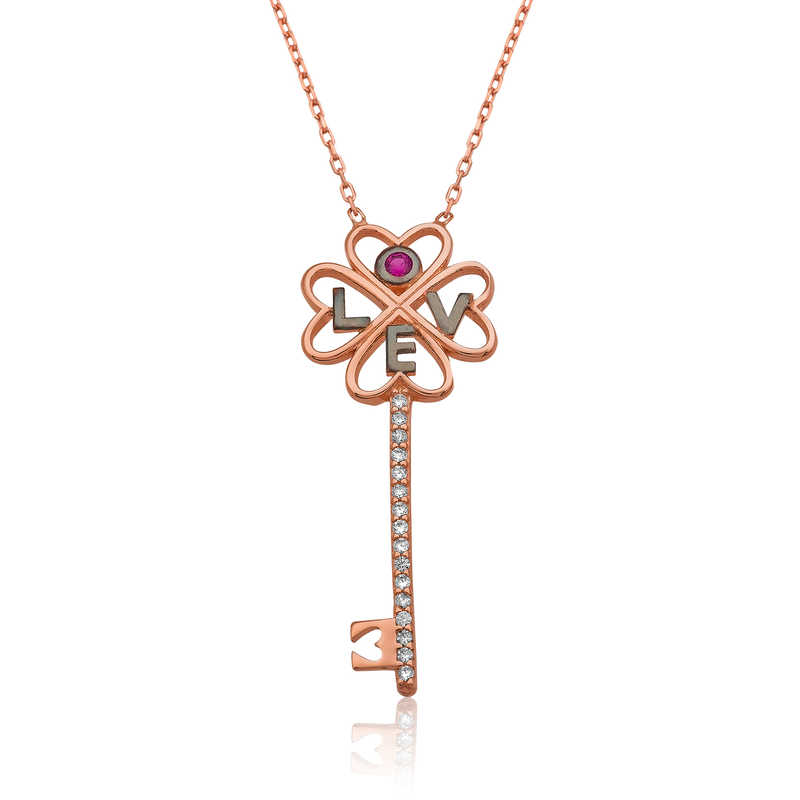 Gümüş Anahtar Bayan Kolye – Kalbin Anahtarı | 1,4 cm 3,3 cm 2,45 gr
