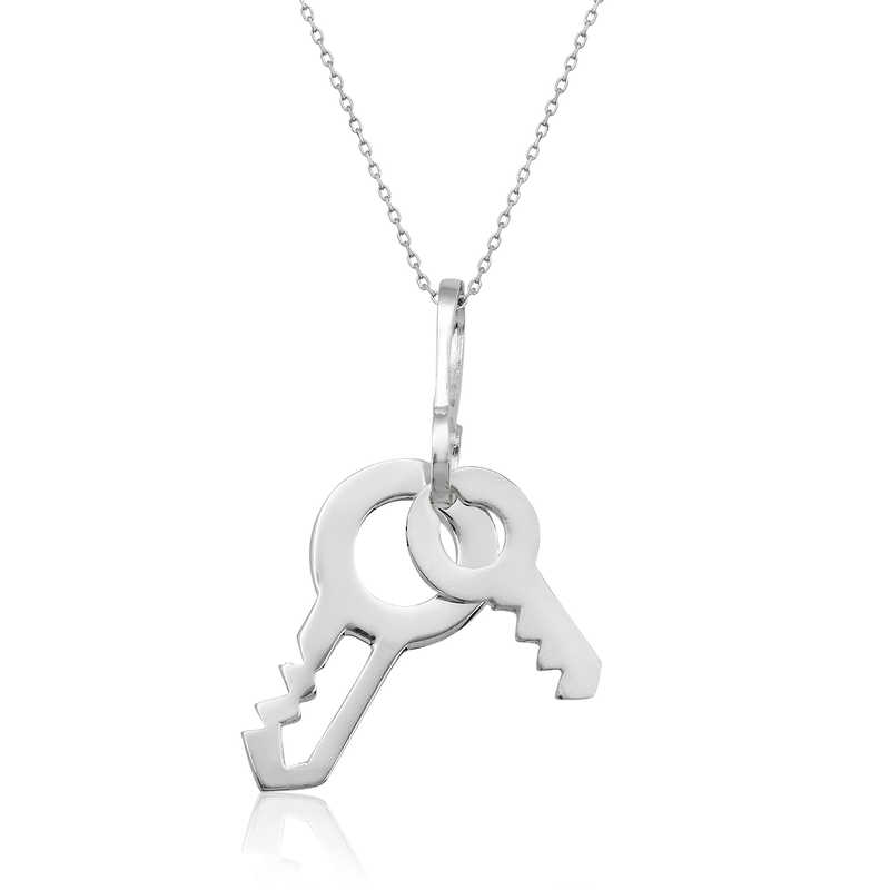Gümüş Anahtar Bayan Kolye – Kalbin Anahtarı | 1,4 cm 4 cm 5,8 gr