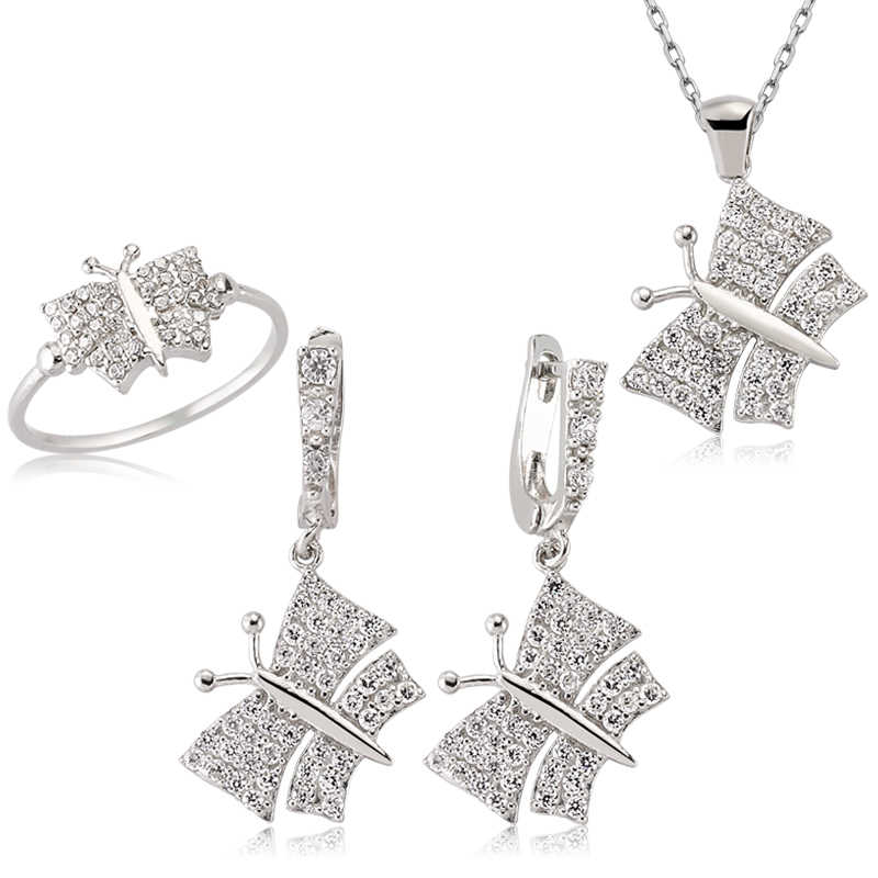 Gümüş Kelebek Bayan Set – Değişimin Simgesi | Model SET37001001