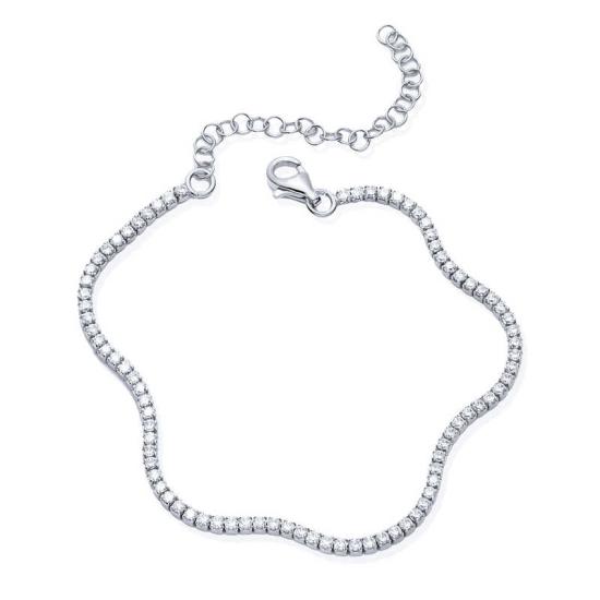 Gümüş 2 mm Su Yolu Kadın Bileklik