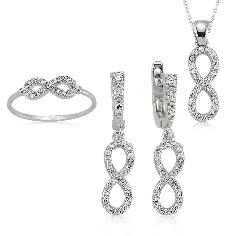 Gümüş Sonsuzluk Bayan Set – Bitmeyen Sevgi | 925 Ayar | 7 gr
