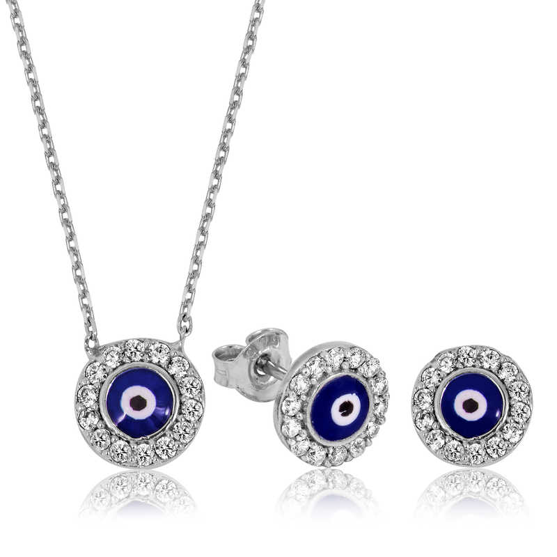 Gümüş Nazar Bayan Set – Kem Gözden Koruyan | 925 Ayar | Model ST1160044