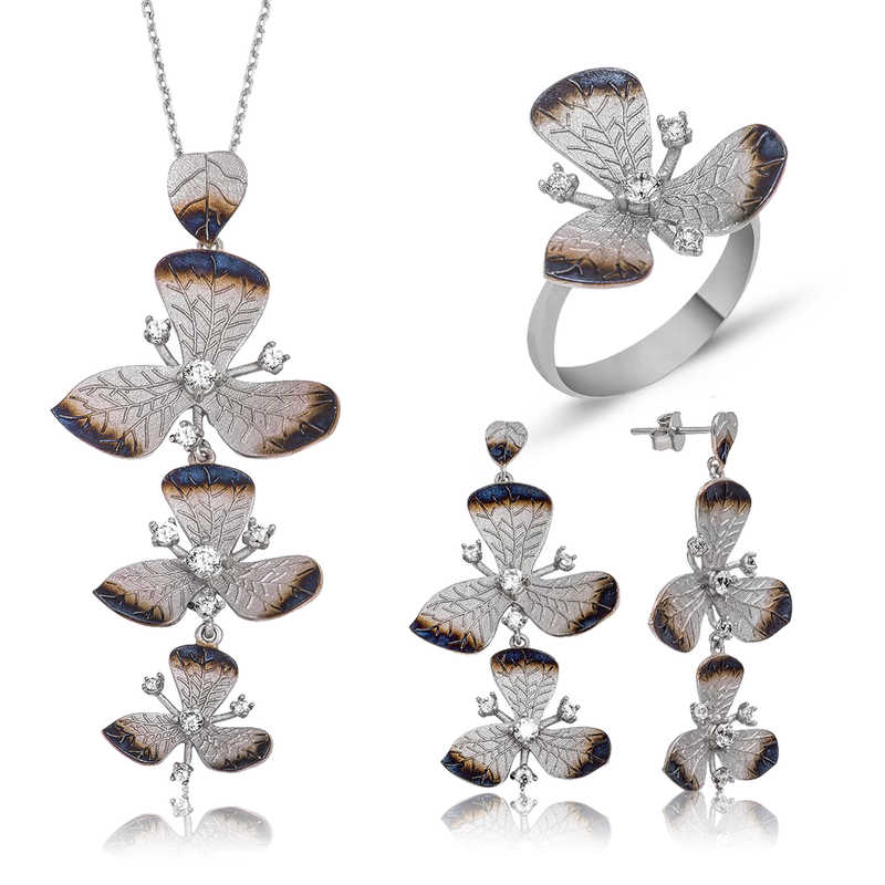 Gümüş Çiçek Bayan Set – Solmayan Bahar | 925 Ayar | 17,5 gr