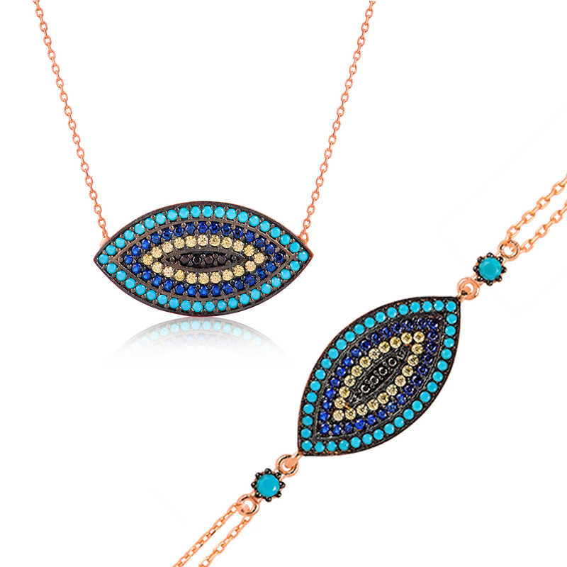 Gümüş Nazar Bayan Set – Kem Gözden Koruyan | 925 Ayar | Model ST1160074
