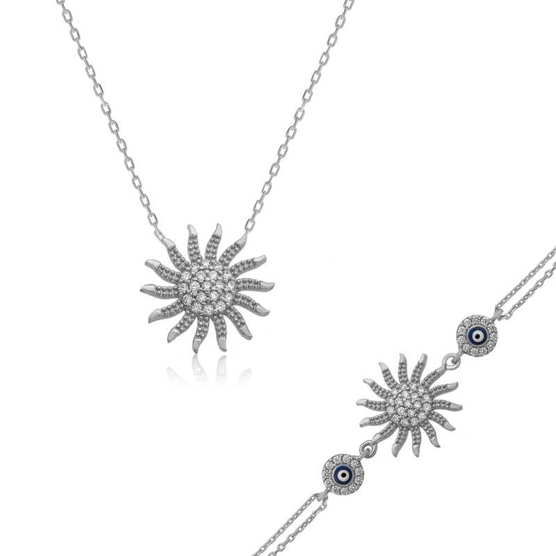 Gümüş Güneş Bayan Set – Umudun Işığı | 925 Ayar