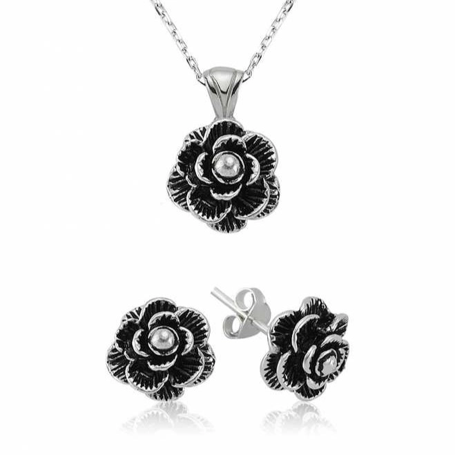 Gümüş Çiçek Bayan Set – Solmayan Bahar | 925 Ayar | 6,5 gr