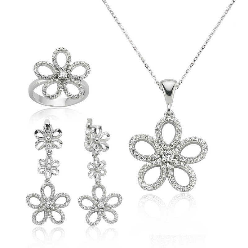 Gümüş Papatya Bayan Set – Saflığın Çiçeği | 925 Ayar | 15 gr